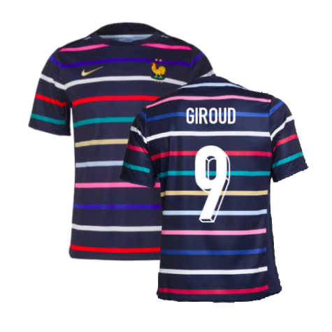 2024-2025 France Academy Pro Home Pre-Match Top (Navy) (Giroud 9)