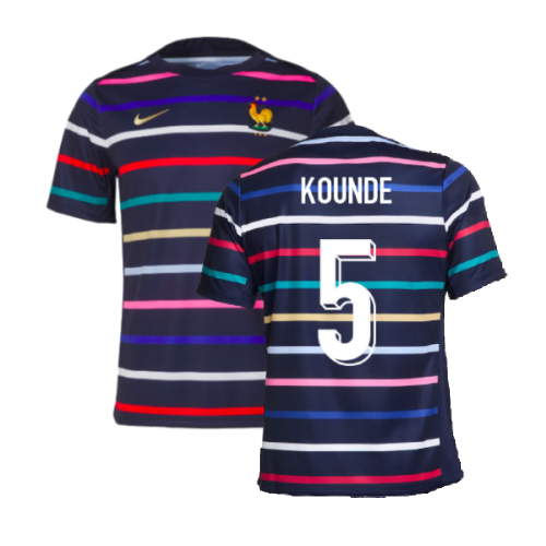 2024-2025 France Academy Pro Home Pre-Match Top (Navy) (Kounde 5)