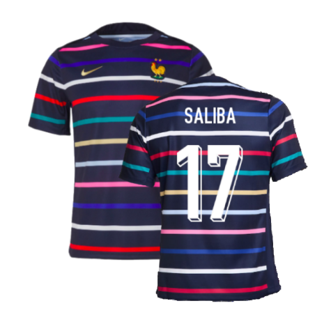 2024-2025 France Academy Pro Home Pre-Match Top (Navy) (Saliba 17)