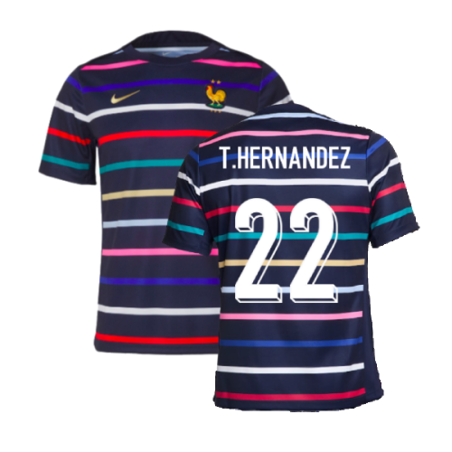 2024-2025 France Academy Pro Home Pre-Match Top (Navy) (T.Hernandez 22)