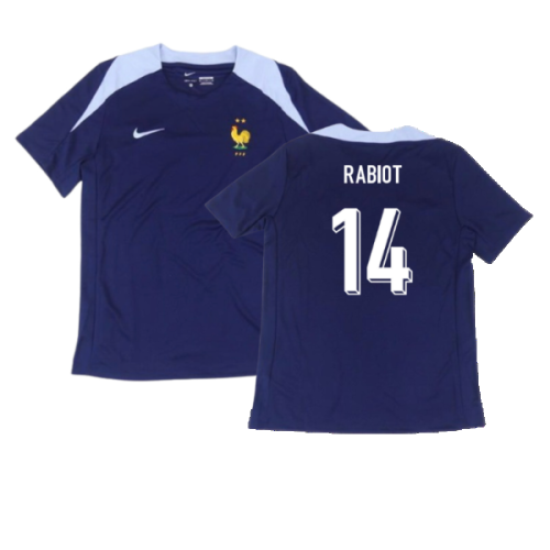 2024-2025 France Dri-Fit Strike Training Shirt (Navy) (Rabiot 14)