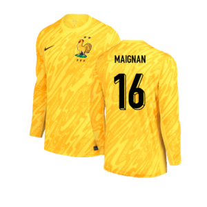 2024-2025 France Goalkeeper LS Home Shirt - Kids (Maignan 16)