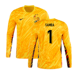 2024-2025 France Home LS Goalkeeper Shirt (Yellow) (Samba 1)