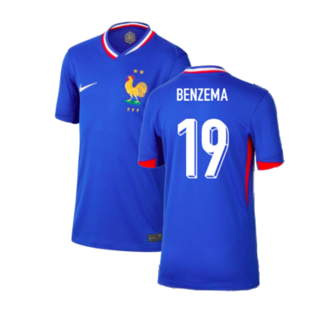 2024-2025 France Home Shirt (Kids) (Benzema 19)