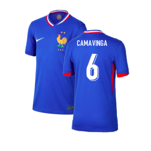 2024-2025 France Home Shirt (Kids) (Camavinga 6)