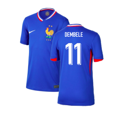 2024-2025 France Home Shirt (Kids) (Dembele 11)