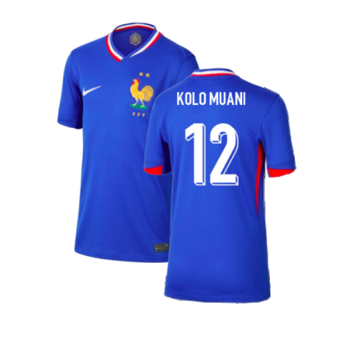 2024-2025 France Home Shirt (Kids) (Kolo Muani 12)