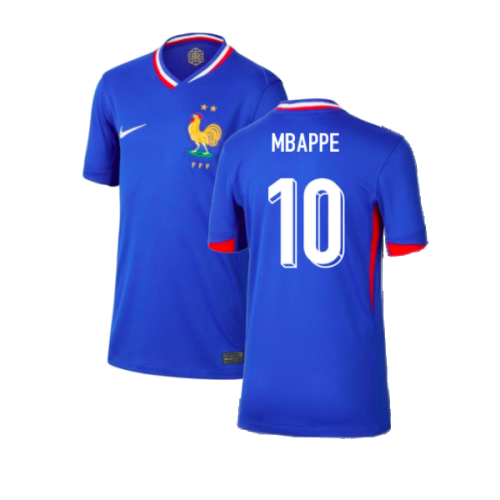 2024-2025 France Home Shirt (Kids) (Mbappe 10)