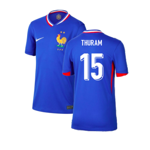 2024-2025 France Home Shirt (Kids) (Thuram 15)