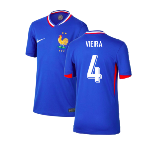 2024-2025 France Home Shirt (Kids) (Vieira 4)