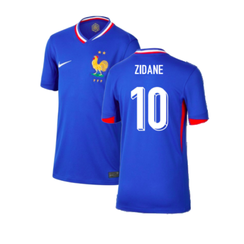 2024-2025 France Home Shirt (Kids) (Zidane 10)