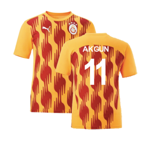 2024-2025 Galatasaray Pre-Match Shirt (Orange) (Akgun 11)