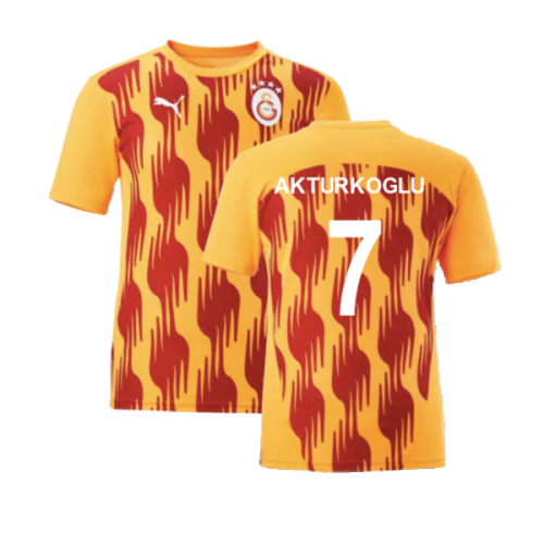 2024-2025 Galatasaray Pre-Match Shirt (Orange) (Akturkoglu 7)