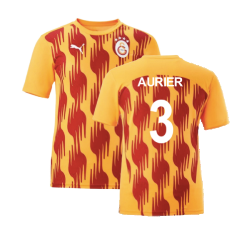 2024-2025 Galatasaray Pre-Match Shirt (Orange) (Aurier 3)