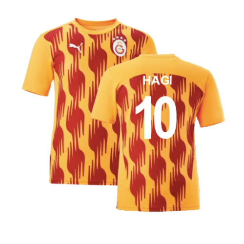 2024-2025 Galatasaray Pre-Match Shirt (Orange) (Hagi 10)