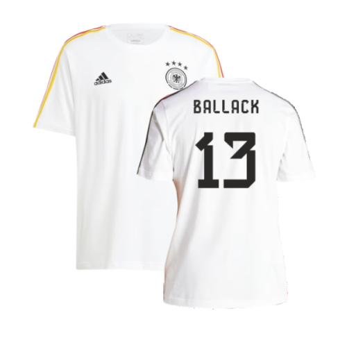 2024-2025 Germany 3S DNA Tee (White) (BALLACK 13)