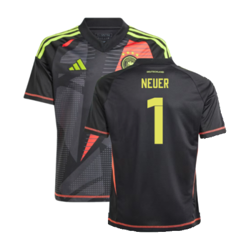 2024-2025 Germany Home Goalkeeper Shirt (Black) - Kids (Neuer 1)