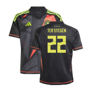 2024-2025 Germany Home Goalkeeper Shirt (Black) - Kids (Ter Stegen 22) 2024-2025 Germany Home Goalkeeper Shirt (Black) - Kids (Ter Stegen 22)