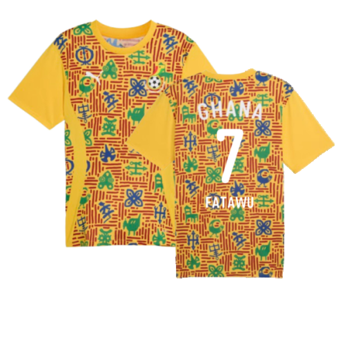 2024-2025 Ghana Pre-Match SS Jersey (Yellow) (Fatawu 7)