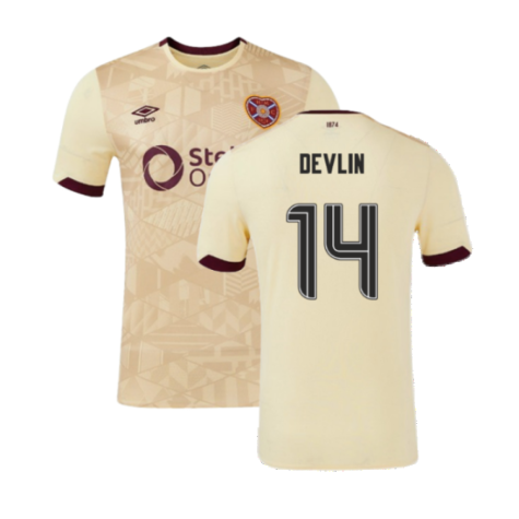 2024-2025 Hearts Away Shirt (Kids) (Devlin 14)