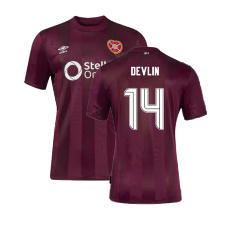 2024-2025 Hearts Home Shirt (Devlin 14)