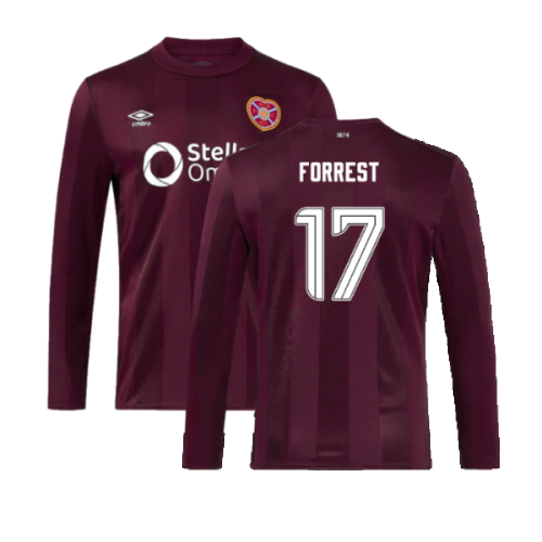 2024-2025 Hearts Long Sleeve Home Shirt (Forrest 17)