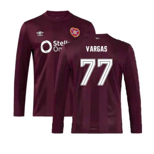 2024-2025 Hearts Long Sleeve Home Shirt (Vargas 77)