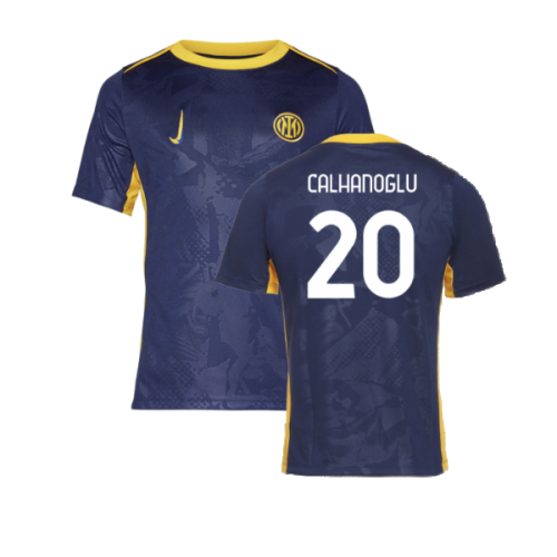 2024-2025 Inter Milan Academy Third Pre-Match Shirt (Navy) (Calhanoglu 20)