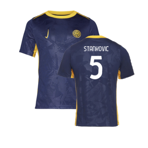 2024-2025 Inter Milan Academy Third Pre-Match Shirt (Navy) (Stankovic 5)