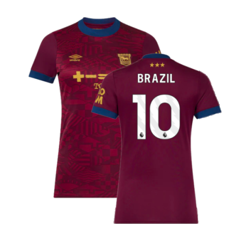 2024-2025 Ipswich Away Shirt (Womens) (Brazil 10)