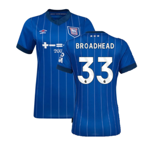 2024-2025 Ipswich Town Home Shirt (Womens) (Broadhead 33)