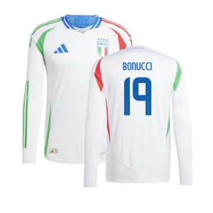 2024-2025 Italy Authentic Long Sleeve Away Shirt (BONUCCI 19)