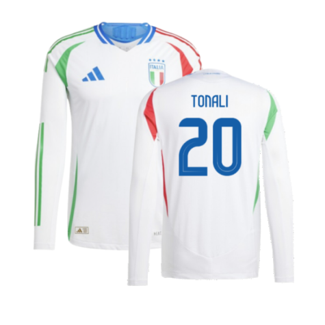 2024-2025 Italy Authentic Long Sleeve Away Shirt (TONALI 20)