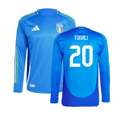 2024-2025 Italy Authentic Long Sleeve Home Shirt (TONALI 20)