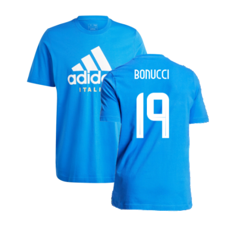 2024-2025 Italy DNA Graphic Tee (Blue) (BONUCCI 19)