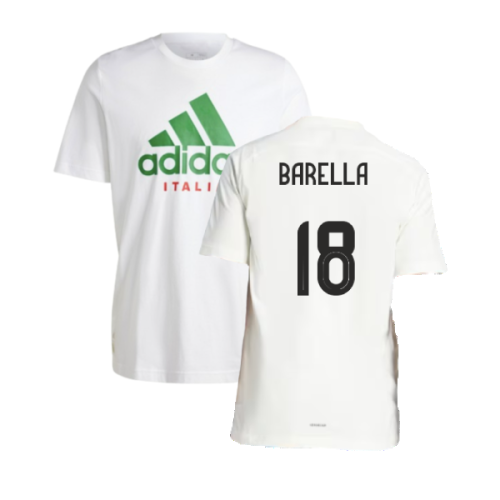 2024-2025 Italy DNA Graphic Tee (White) (BARELLA 18)