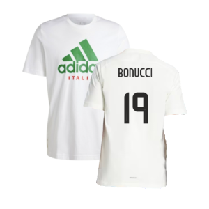 2024-2025 Italy DNA Graphic Tee (White) (BONUCCI 19)