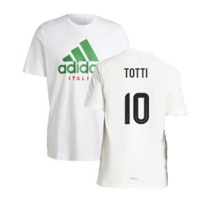2024-2025 Italy DNA Graphic Tee (White) (TOTTI 10) 2024-2025 Italy DNA Graphic Tee (White) (TOTTI 10)
