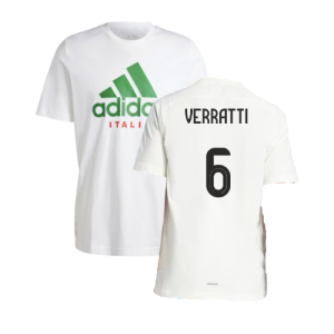 2024-2025 Italy DNA Graphic Tee (White) (VERRATTI 6)