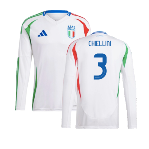 2024-2025 Italy Long Sleeve Away Shirt (CHIELLINI 3)