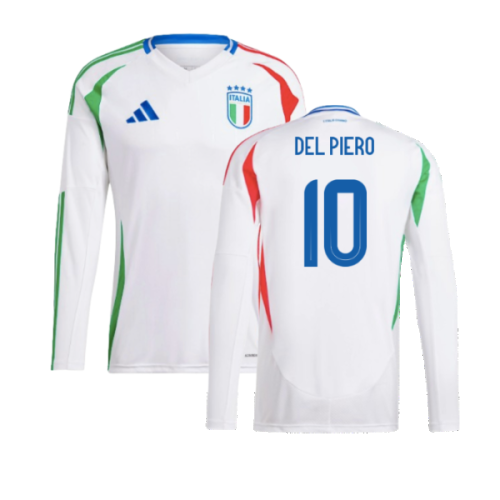 2024-2025 Italy Long Sleeve Away Shirt (DEL PIERO 10)