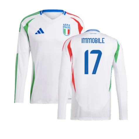 2024-2025 Italy Long Sleeve Away Shirt (IMMOBILE 17)