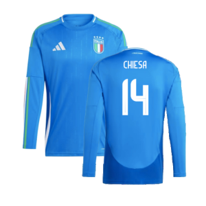 2024-2025 Italy Long Sleeve Home Shirt (CHIESA 14) 2024-2025 Italy Long Sleeve Home Shirt (CHIESA 14)