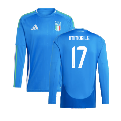 2024-2025 Italy Long Sleeve Home Shirt (IMMOBILE 17)