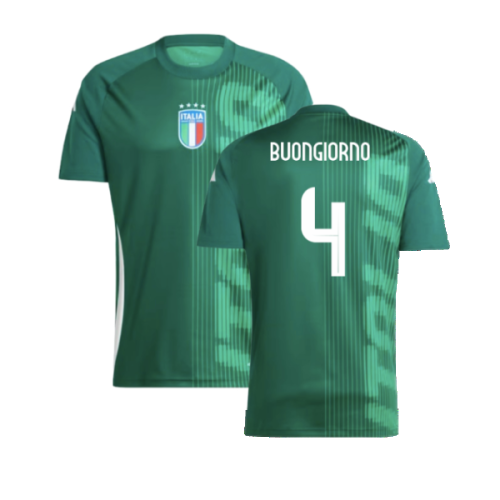 2024-2025 Italy Pre-Match Shirt (Green) (BUONGIORNO 4)