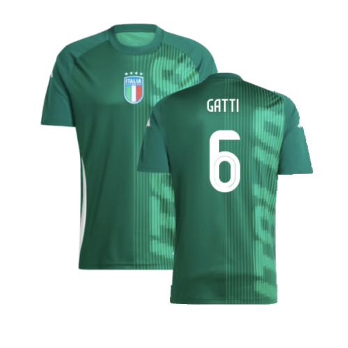 2024-2025 Italy Pre-Match Shirt (Green) (GATTI 6)