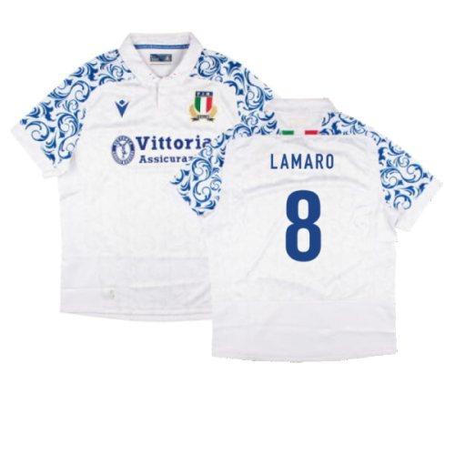 2024-2025 Italy Rugby Away Replica Shirt (Lamaro 8)