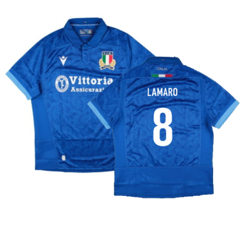 2024-2025 Italy Rugby Home Replica Shirt (Lamaro 8)