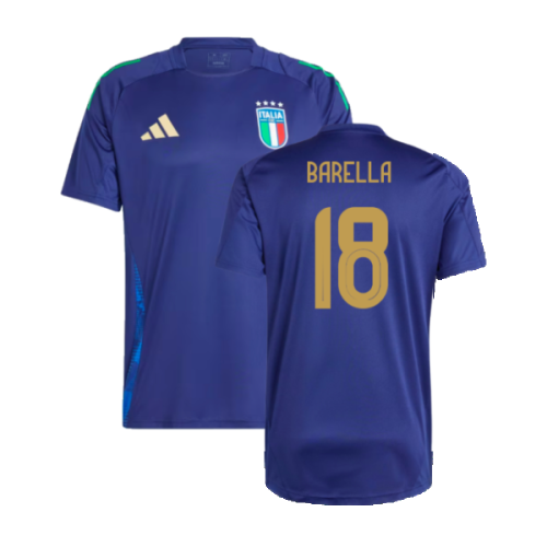 2024-2025 Italy Training Jersey (Navy) (BARELLA 18)