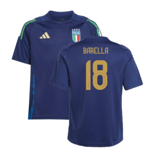 2024-2025 Italy Training Jersey (Navy) - Kids (BARELLA 18)